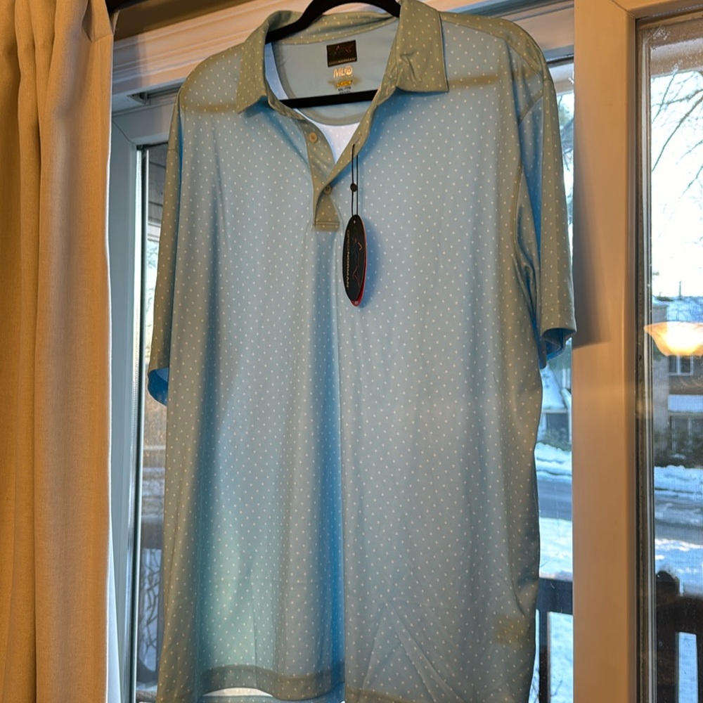 Greg Norman | Men's Ml75 Microlux Print Golf Polo